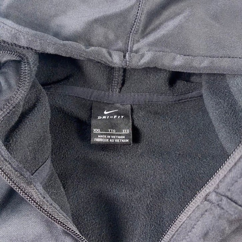 Nike Full Zip Hoodie Mens 2XL Black Solid Texas Longhorns Dri-FIT Activewear - Picture 7 of 8
